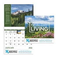 Healthy Living Stapled Calendar | Custom Wellness Promotional Calendars