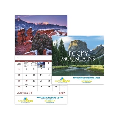 Rocky Mountains Stapled Calendar | Scenic Promotional Calendar 2025