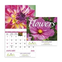 Flowers Stapled Calendar | FSC Certified Promotional Calendars | 1- Color Imprint
