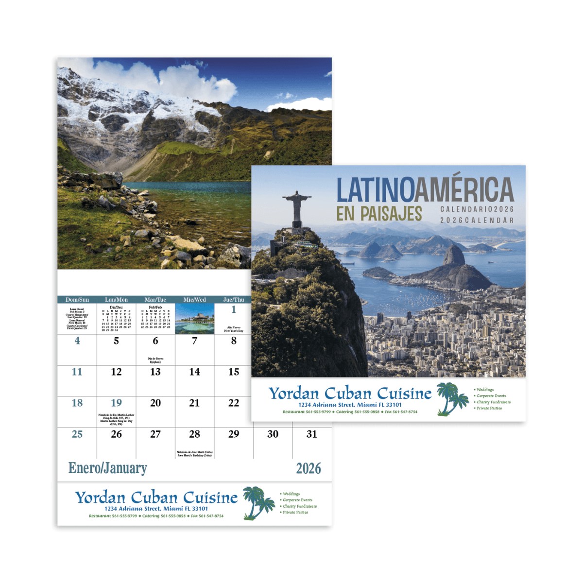 LatinoamÃ©rica en Paisajes Calendar | Bilingual Scenic Stapled Calendar