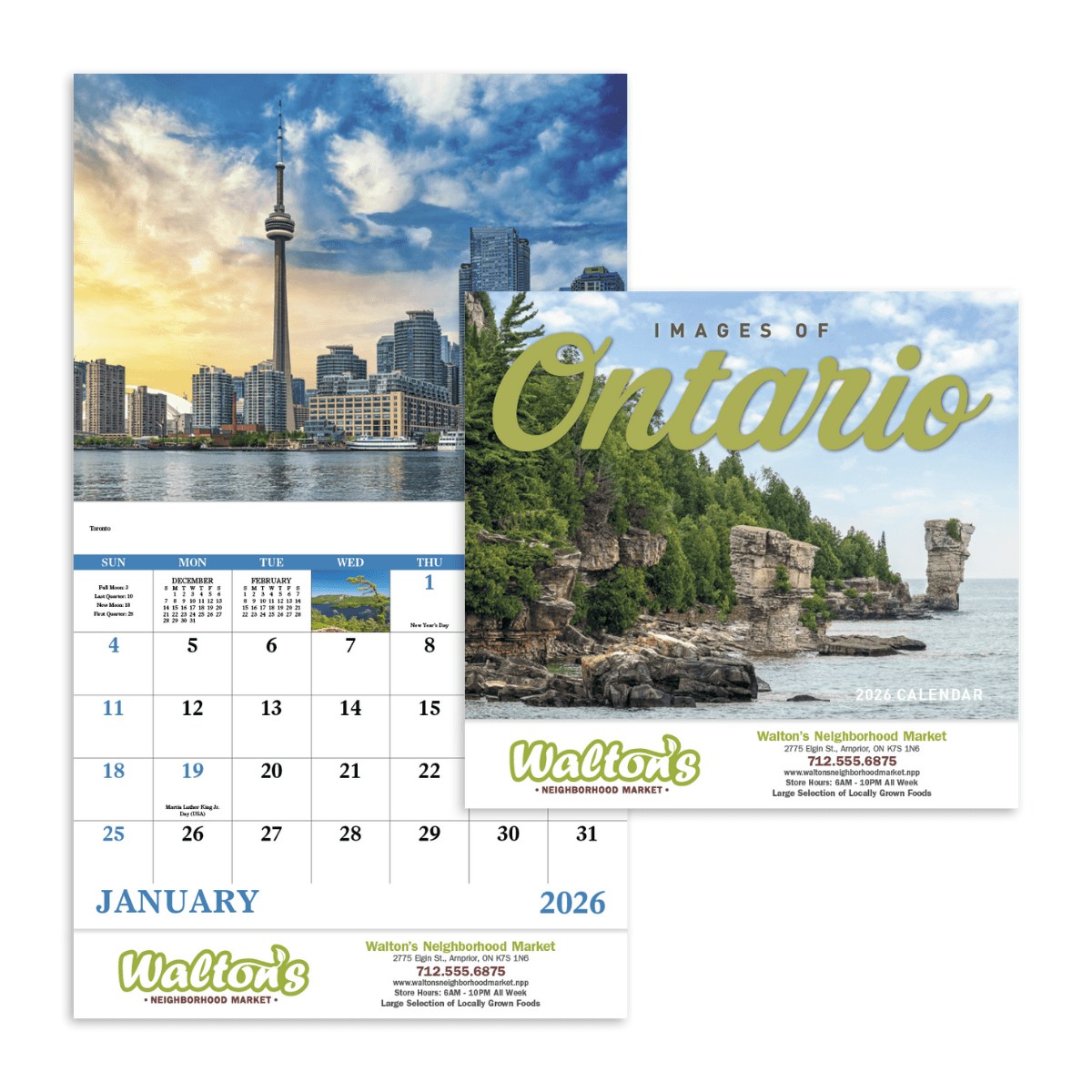 Good Value Ontario Calendar | Custom Stapled 13-Month Promo Calendar