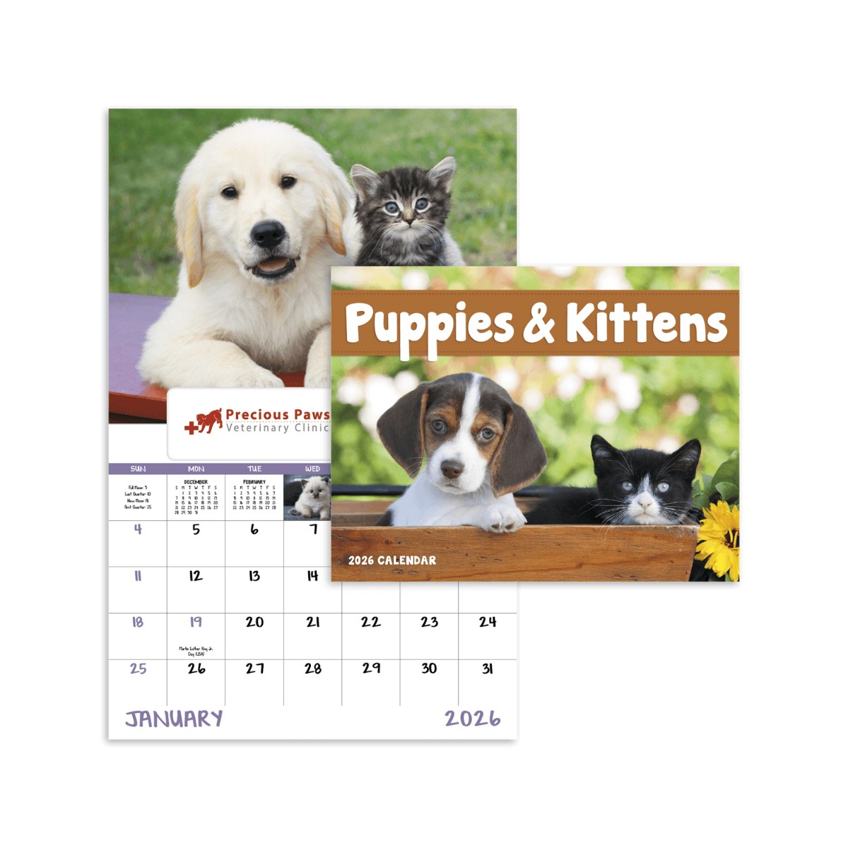 Puppies & Kittens Window Calendar | Cute Pet Promotional Calendar 2025