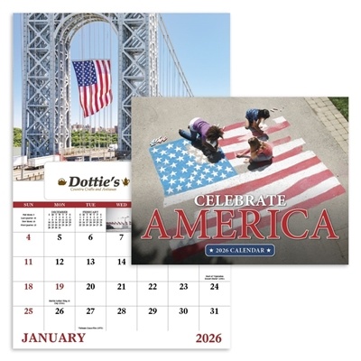 Celebrate America Custom Window Calendar | 1-Color Imprint