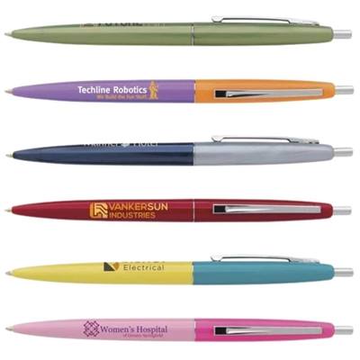 Clic Plunger Action Pen | Sleek and Customizable Pen with Polished Nickel Trim