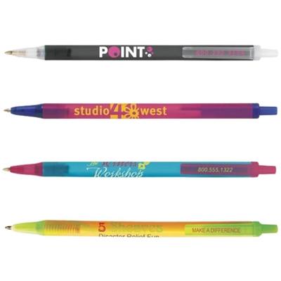 BIC Clic Stic Ice Pen | Retractable Pen with Frosted Ice Colors