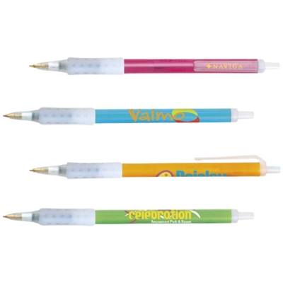 BIC Clic Stic Ice Grip Pens | Frosted Logo Pens with Personalized Silk Screen Imprint
