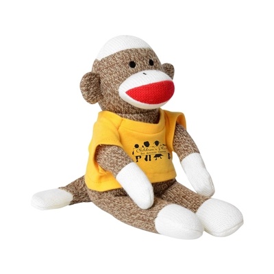 Chelsea Teddy Bear Sock Monkey 11" Plush | Full Color Dye Sublimation | Custom Plush
