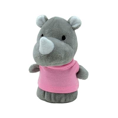 Chelsea Teddy Bear 4" Plush Rhino Full Color | Customizable Eco-Friendly Promotional Toy