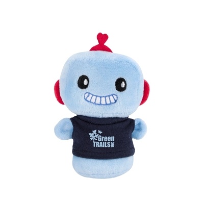 Chelsea Teddy Bear Shorties 4" Plush Robot | Custom 1-Color Promo Plush