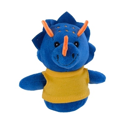 Chelsea Teddy Bear Shorties 4" Plush Triceratops | Full Color Custom Plush
