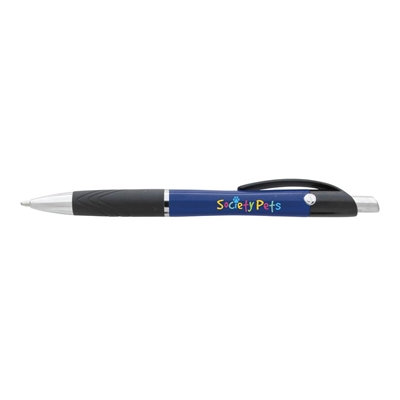 Souvenir Emblem Color Pen | Chrome Accents & Customizable Silk Screen Imprint for Promotions