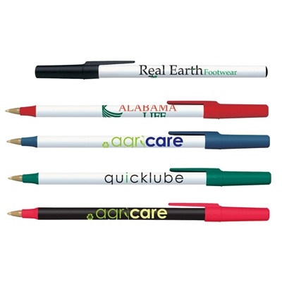 BIC Ecolutions Round Stic Pen | Recycled Stick Pen with Logo with Silk Screen Imprint