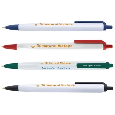 Tri-Stic RPET Click Action Pen | Eco-Friendly with 3 Silk Screen Imprint Areas for Maximum Branding