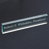 Engraved Glass Desk Name Bar