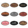 Vegan Oval Leather Name Badge with Frame