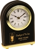 Black Arch Leatherette Desk Clock