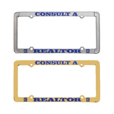 Consult A Realtor License Plate Frames