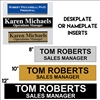 Inserts for Nameplate or Deskplate