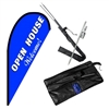 Open House Teardrop Flag Kit - Blue | Real Estate Feather Flag