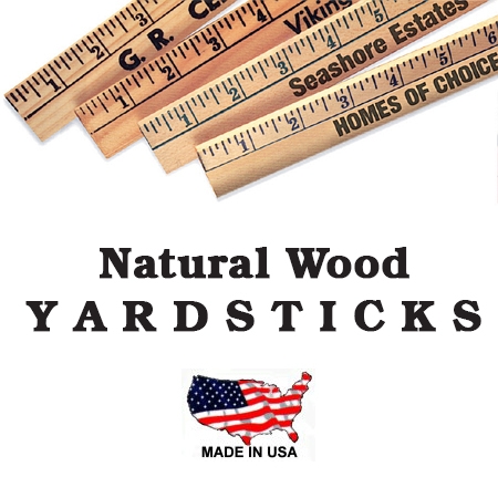 Custom Promotional 36 Natural Wood Yardstick - Promo Direct