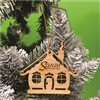 Personalized Wood House Shaped Ornament