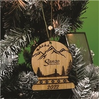 Personalized Wood Snow Globe Ornament