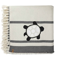 Tentree Organic Cotton Ocean Breeze Throw | Eco-Friendly Tasseled Throw Blanket & Custom Embroidery