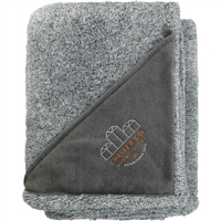 Heathered Fuzzy Fleece Blanket | Cozy, Soft Fleece Throw with Custom Embroidery