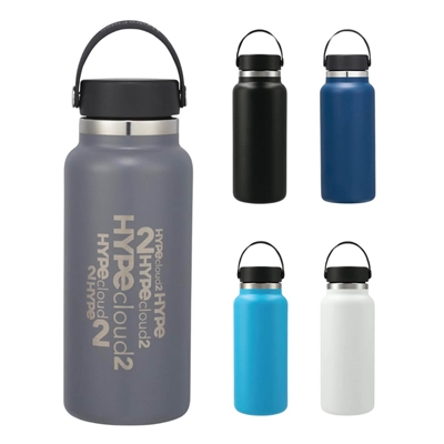 Hydro Flask 32oz Wide Mouth Flex Cap Bottle | Personalized Laser Engraved Imprint