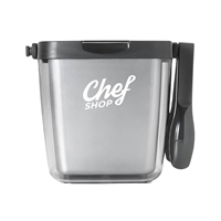 OXO 3-piece Ice Bucket Set | Party Ice Bucket with Tongs and Tray with Silk Screen Imprint