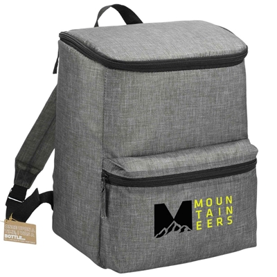 Eco-Friendly RPET 20 Can Cooler Backpack | Custom Full Color Transfer Logo