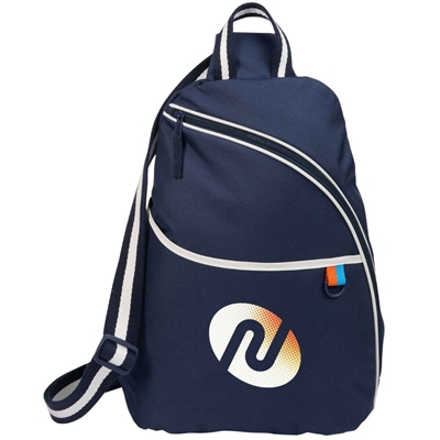Custom Retro Sport Recycled Sling Backpack | Full Color Transfer