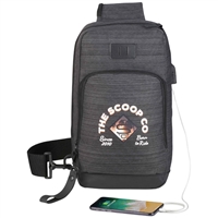 NBN Whitby Sling Bag with USB Port | 1 Color Logo Transfer