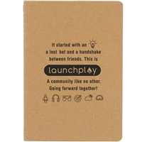 FSC Recycled Pocket Notebook | 5" x 7" Custom Silk Screen Imprinted Logo