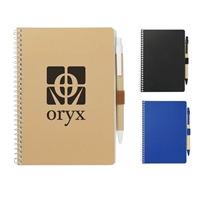 Eco-Friendly Branded FSC Notebook with Pen | Recycled Stationery 5x7