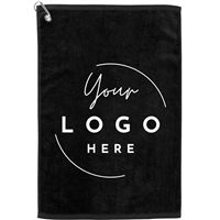 Silk Screen Terry Golf Towel | 16x25 Cotton with Carabiner with Embroidery Imprint
