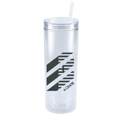 Chroma Recycled Acrylic Skinny Tumbler 16oz | Eco-Friendly Drinkware with Digital Full Color