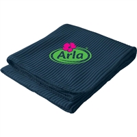 Ribbed Fleece Blanket | Soft with Whip-Stitched Edging & Custom Branding