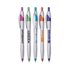 Javalina Chrome Bright Pen | Bright Promotional Pen | Silver Barrel | Blue & Black Ink