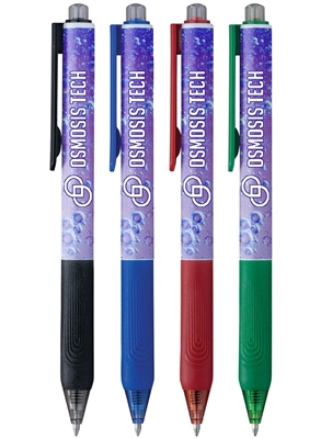 Custom Grip Glide Click Action Pen | Full Color Direct Imprint