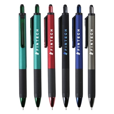Custom Saavy Gel Pen With Stylus Silk Screen Printed