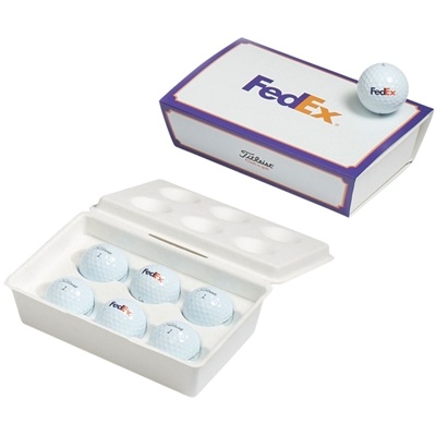 PackEdge Recyclable Tray | Titleist Custom Half-Dozen Gift Set with Full Color Imprint