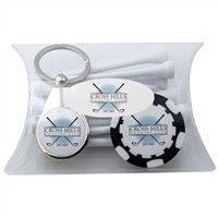 Custom Driffield Pillow Pack | Golf Tees, Poker Chip, Key Ring with Full Color Logo