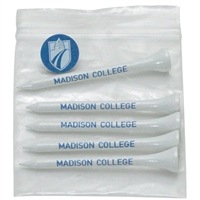 Custom Golf Tee and Ball Marker Pack | Perfect for Trade Shows & Tournaments | (5) 3 1/4" tees and (1) ball marker
