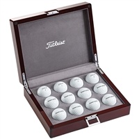 Titleist Custom Wooden Box | Premium Logo Golf Ball Gift with Full Color Imprint
