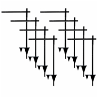 Case of 8 - Push In Yard Sign Post 64in - Black