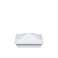 Princeton Post Cap for 4x4 PVC Sign Posts - White
