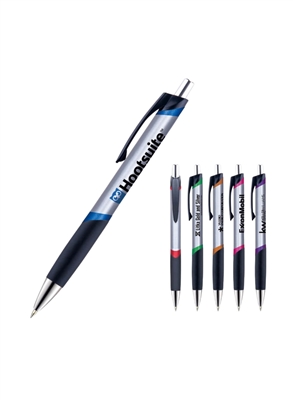Osage Silver Metallic  Silkscreen | Promotional Pen | Custom Printing | Retractable Ballpoint