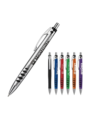 Plano Metallic Silkscreen | Promotional Pen | Custom Printing | Retractable Ballpoint