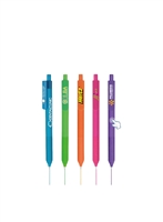 Alamo Gel Soft Touch Pen | Custom Silkscreen & Full Color XL Clip Imprint | Promotional Gel Pens | Customizable Clips
